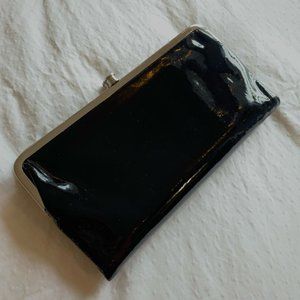 Black Hobo Wallet Patent Leather
